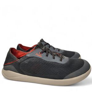 Olukai Moku Pae Shoes Mens Size 10.5 Gray Lace Up Low Top Casual Slip On